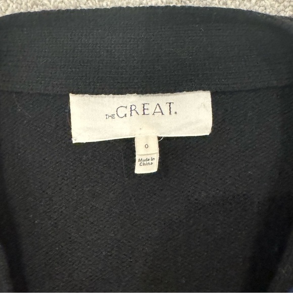 THE GREAT. Plaid Cardigan in Black and Red - Picture 7 of 11